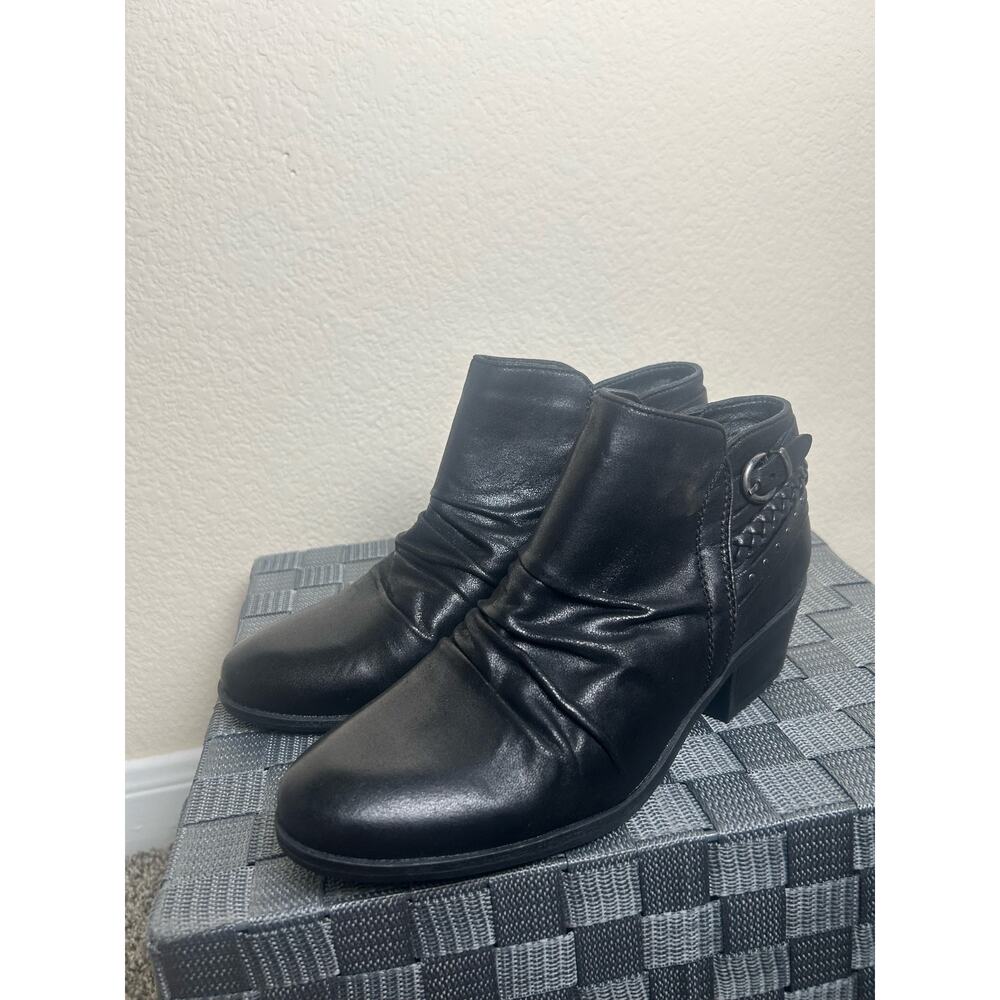 Naturalizer Boots Women's Size 7 Black Booties Autumn Preppy Casual Heeled Shoes
